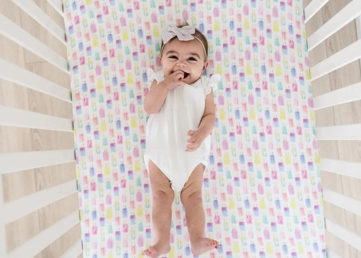 Copper Pearl Premium Fitted Crib Sheet - Summer