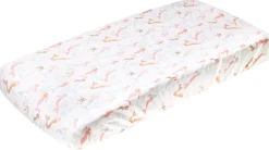 Copper Pearl Premium Knit Diaper Changing Pad Cover - Coral
