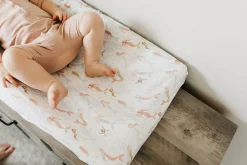 Copper Pearl Premium Knit Diaper Changing Pad Cover - Coral