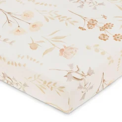 Crane Baby Violet Floral 100% Cotton Sateen Fitted Crib Sheet