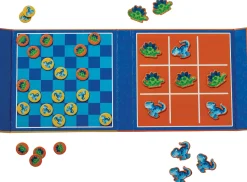 Crocodile Creek Magnetic Tic Tac Toe & Checkers - Dino