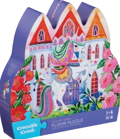 Crocodile Creek 36-Pc Shaped Box Puzzle - Unicorn Castle