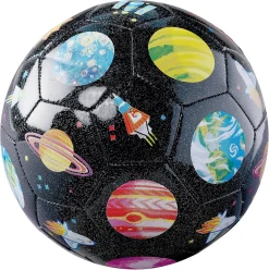 Crocodile Creek Size 3 Glitter Soccer Ball - Space Explorer