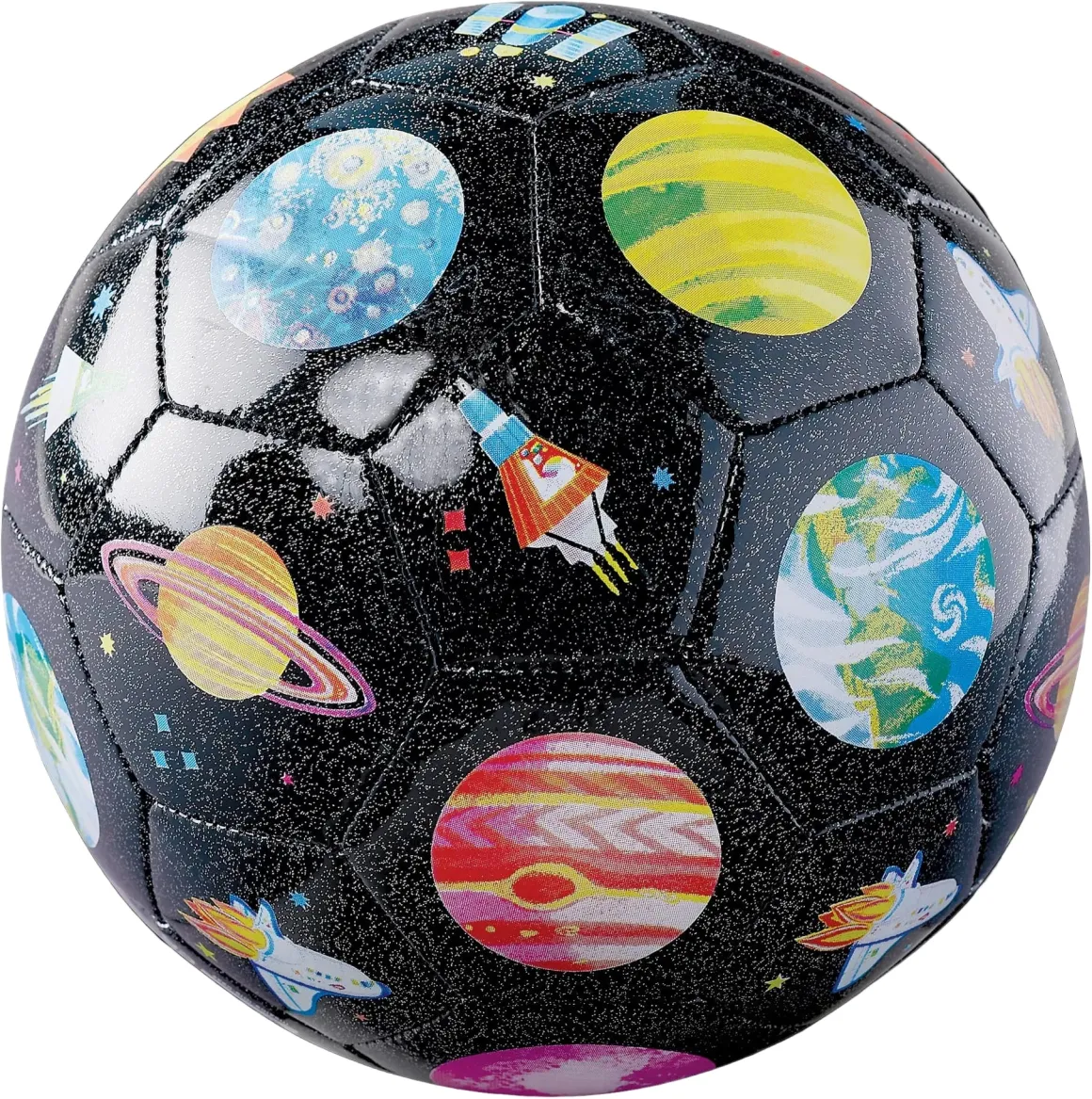 Crocodile Creek Size 3 Glitter Soccer Ball - Space Explorer
