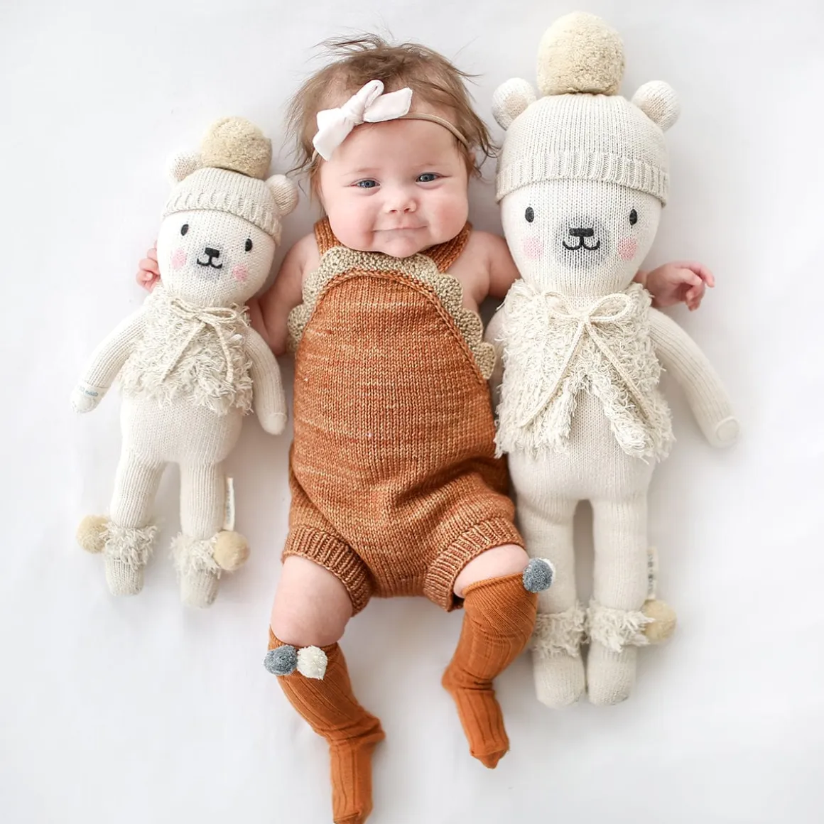 Cuddle+Kind Hand Knit Doll - Mini Stella the Polar Bear, 13"