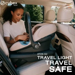 Cybex Aton G2 Infant Car Seat with Load Leg Base - Moon Black