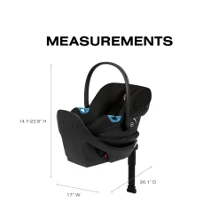 Cybex Aton G2 Swivel Infant Car Seat with Load Leg Base - Moon Black