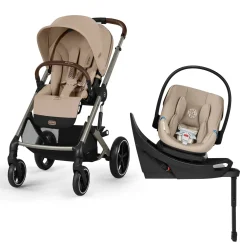 Cybex Balios S Lux + Aton G2 Swivel Travel System Bundle - Almond Beige