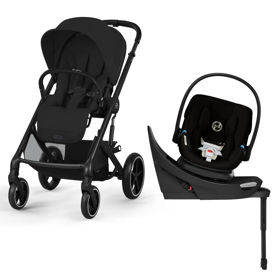 Cybex Balios S Lux + Aton G2 Swivel Travel System Bundle - Moon Black