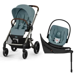 Cybex Balios S Lux + Aton G2 Swivel Travel System Bundle - Stormy Blue