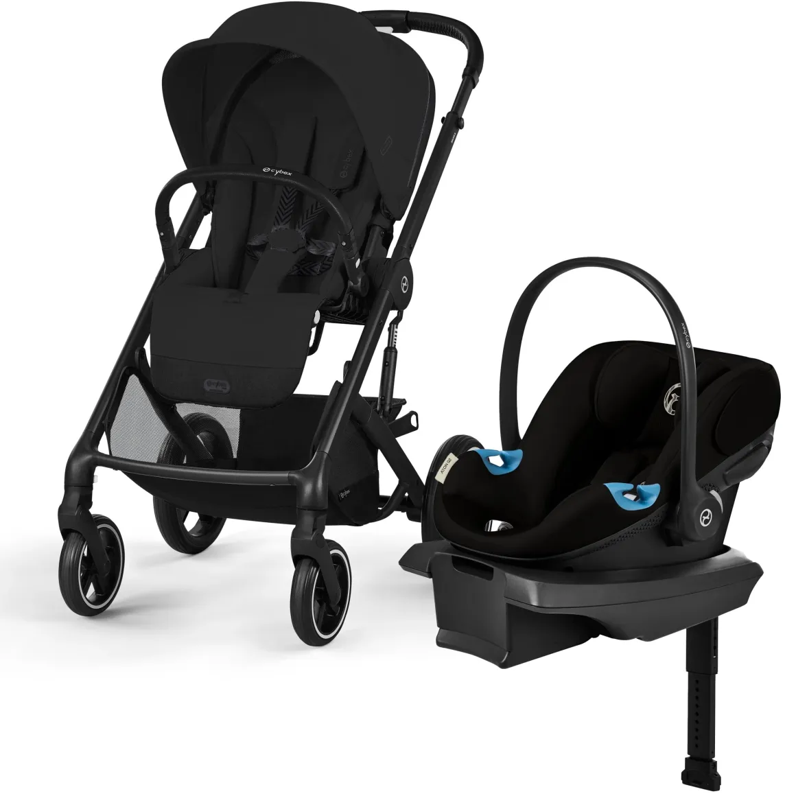 Cybex Balios S Lux + Aton G2 Travel System Bundle - Moon Black