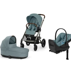 Cybex Balios S Lux + Cot + Cloud G Pro Travel System Bundle - Stormy Blue