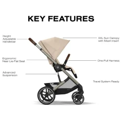 Cybex Balios S Lux Stroller - Almond Beige