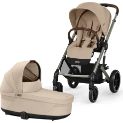 Cybex Balios S Lux Stroller + Cot Bundle - Almond Beige