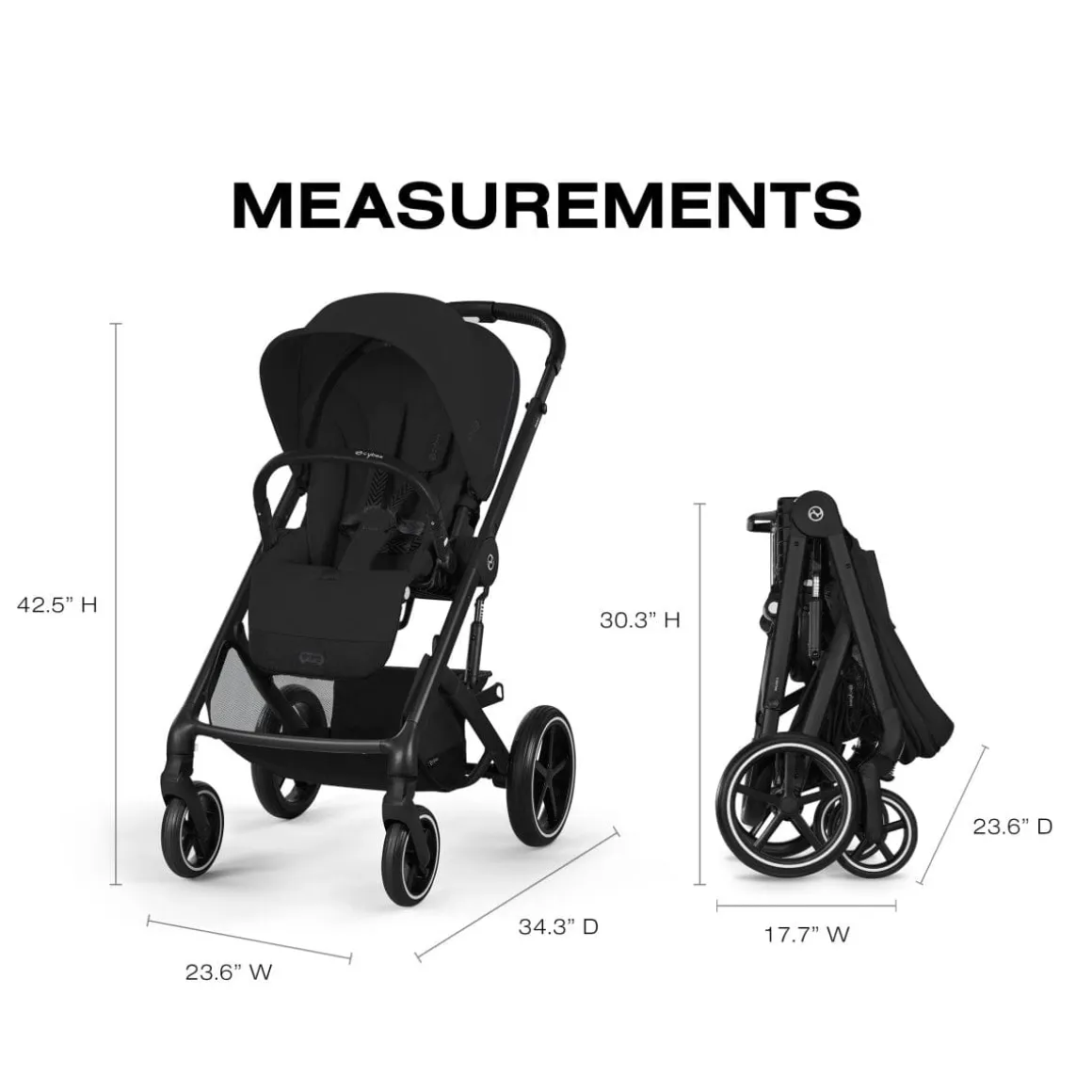 Cybex Balios S Lux Stroller - Moon Black