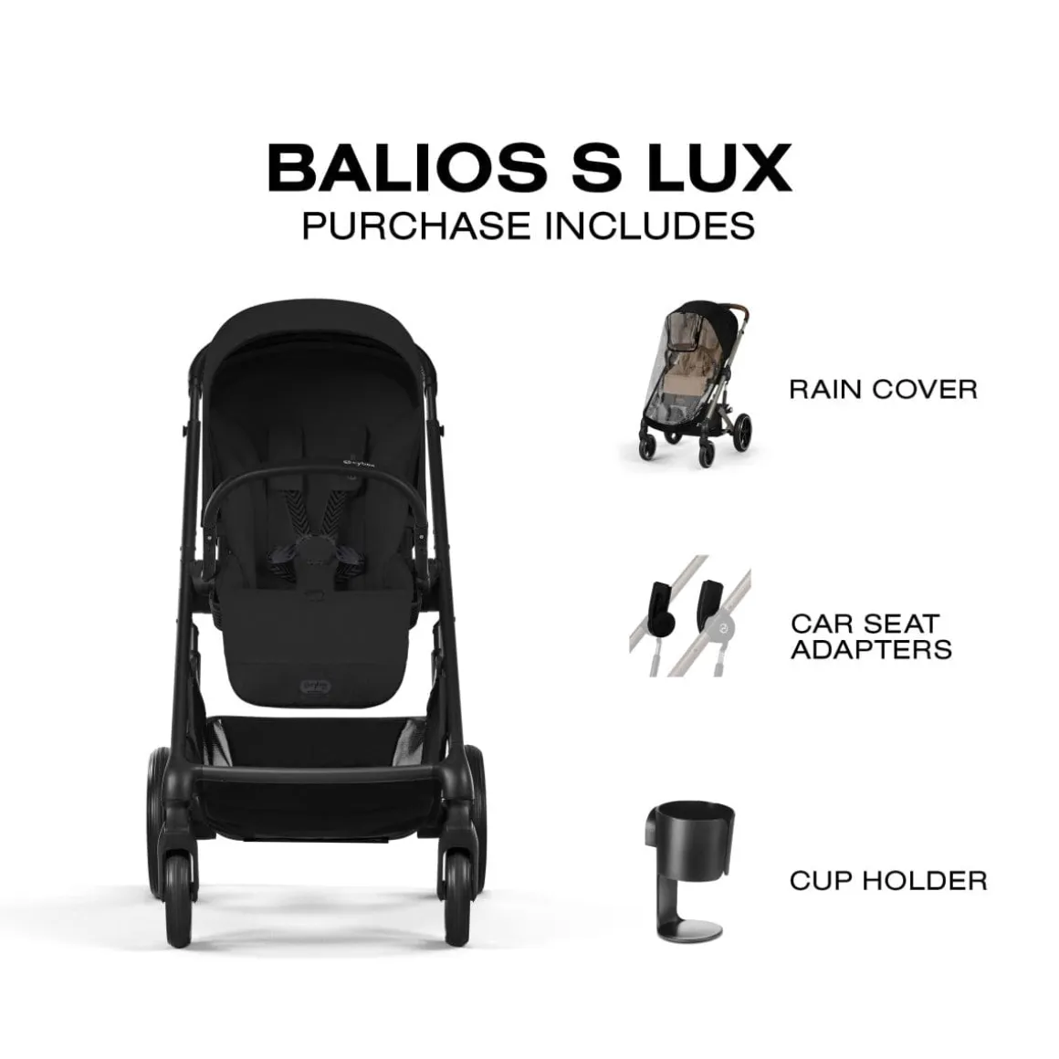 Cybex Balios S Lux Stroller - Moon Black