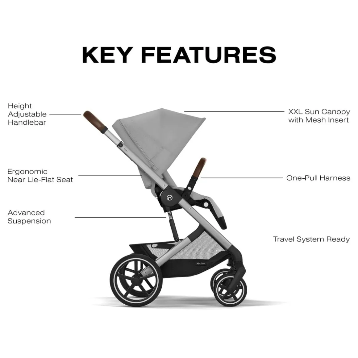 Cybex Balios S Lux Stroller - Stone Grey