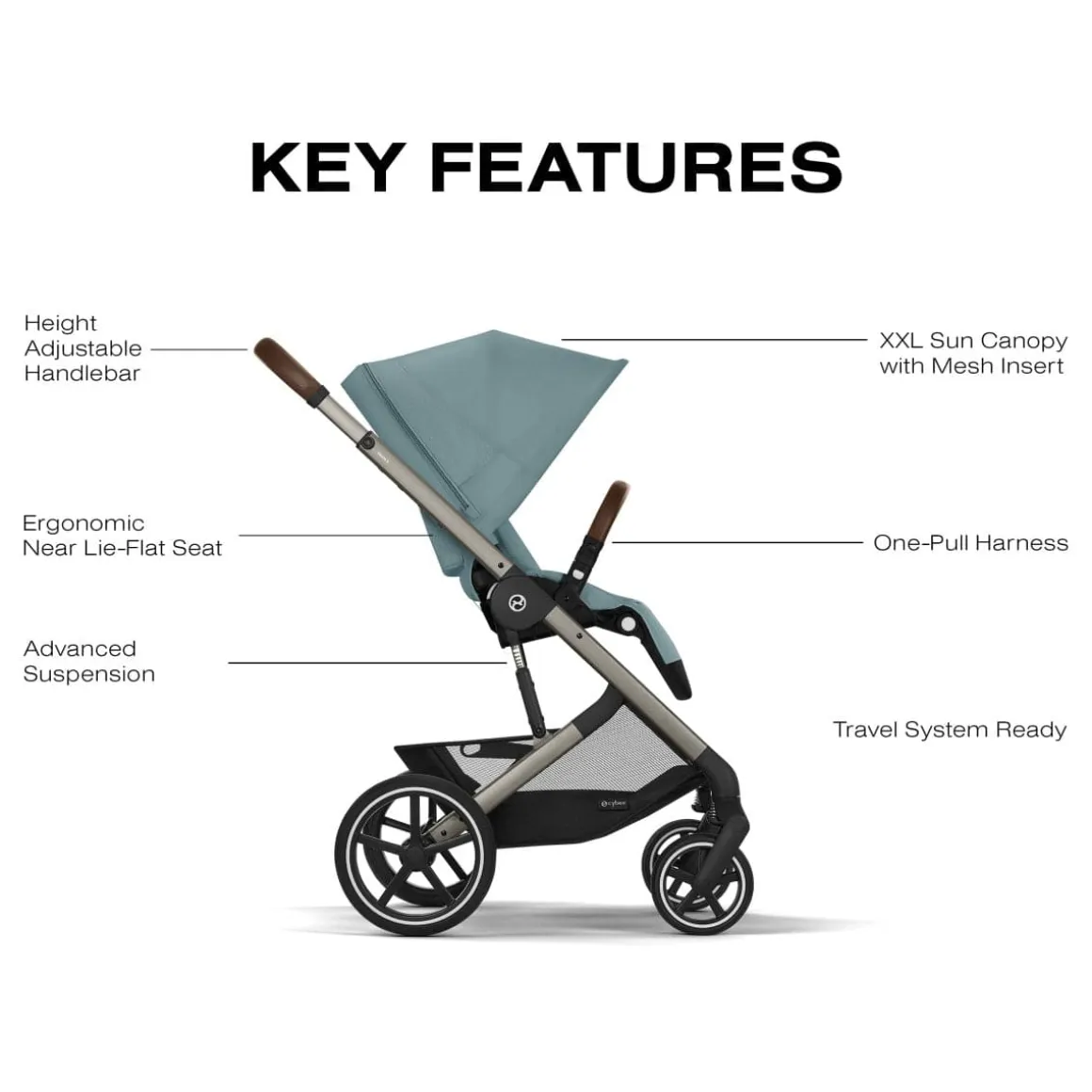 Cybex Balios S Lux Stroller - Stormy Blue