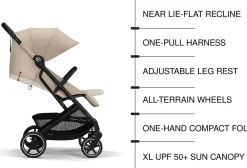 Cybex Beezy 2 Compact Stroller - Almond Beige