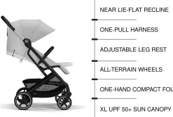 Cybex Beezy 2 Compact Stroller - Fog Grey