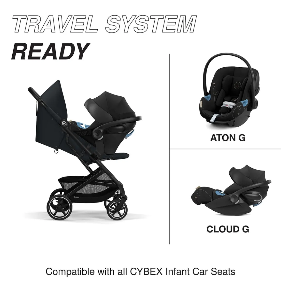Cybex Beezy 2 Compact Stroller - Magic Black