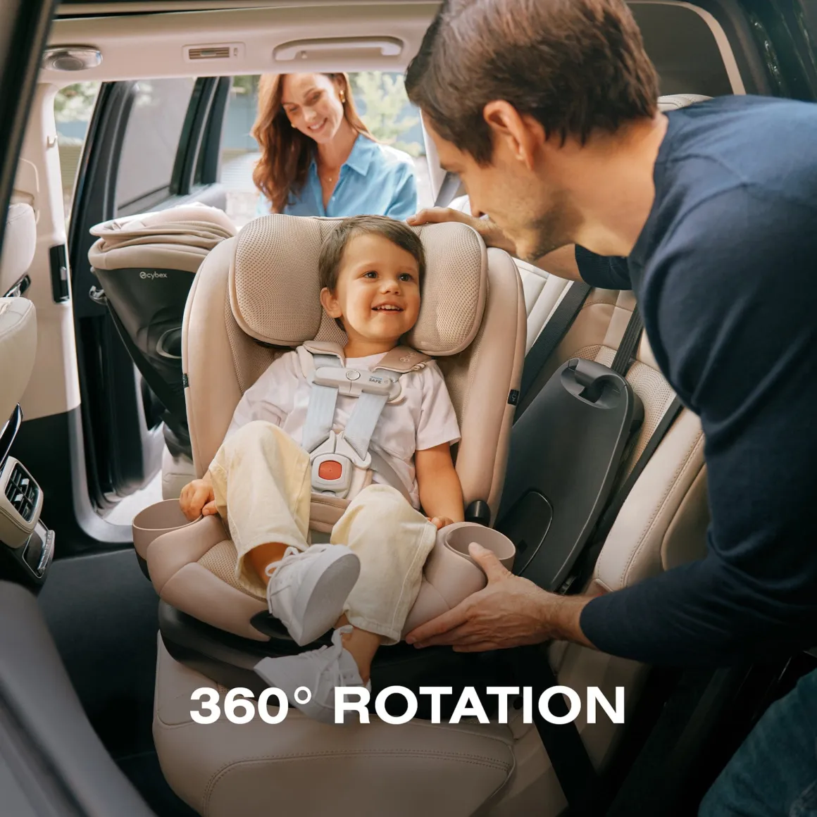 Cybex Callisto G 360 Rotating All-in-One Convertible Car Seat - Almond Beige
