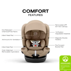 Cybex Callisto G 360 Rotating All-in-One Convertible Car Seat - Almond Beige