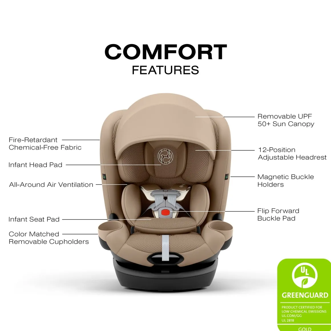 Cybex Callisto G 360 Rotating All-in-One Convertible Car Seat - Almond Beige