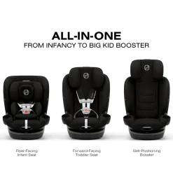 Cybex Callisto G 360 Rotating All-in-One Convertible Car Seat - Moon Black