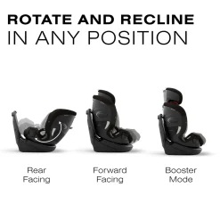 Cybex Callisto G 360 Rotating All-in-One Convertible Car Seat - Nightfall Black