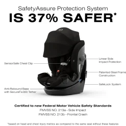 Cybex Callisto G 360 Rotating All-in-One Convertible Car Seat - Nightfall Black
