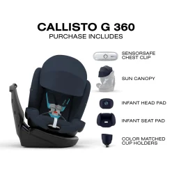 Cybex Callisto G 360 Rotating All-in-One Convertible Car Seat - Ocean Blue