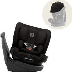 Cybex Callisto G 360 SELECT Rotating All-in-One Convertible Car Seat + Canopy Bundle - Black