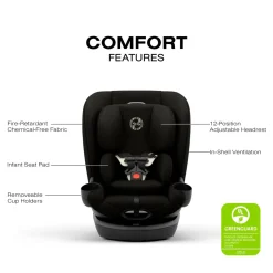 Cybex Callisto G 360 SELECT Rotating All-in-One Convertible Car Seat + Canopy Bundle - Black