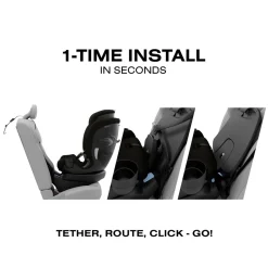 Cybex Callisto G 360 SELECT Rotating All-in-One Convertible Car Seat + Canopy Bundle - Black