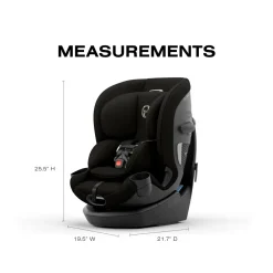 Cybex Callisto G 360 SELECT Rotating All-in-One Convertible Car Seat + Canopy Bundle - Black