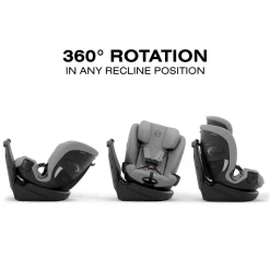 Cybex Callisto G 360 SELECT Rotating All-in-One Convertible Car Seat + Canopy Bundle - Grey