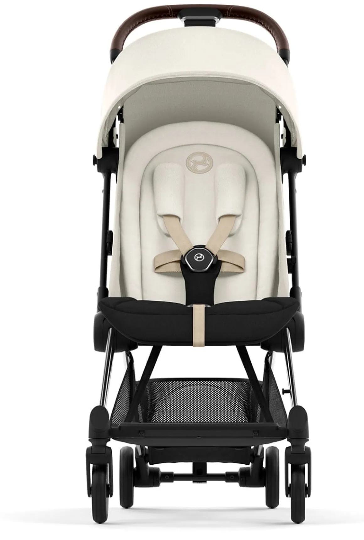 Cybex COYA Compact Stroller - Chrome / Dark Brown / Off White