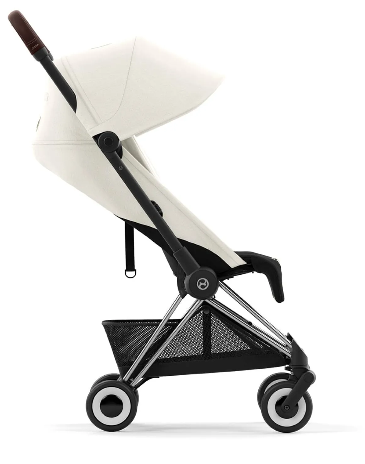 Cybex COYA Compact Stroller - Chrome / Dark Brown / Off White