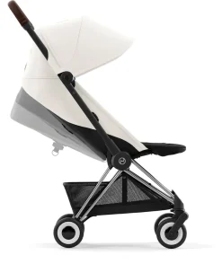 Cybex COYA Compact Stroller - Chrome / Dark Brown / Off White