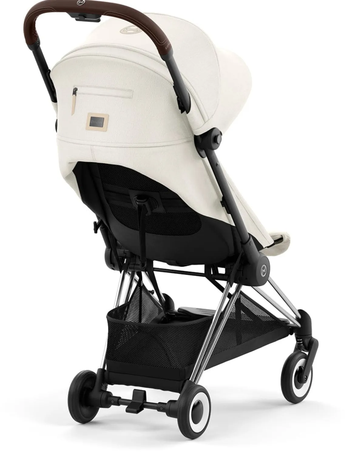 Cybex COYA Compact Stroller - Chrome / Dark Brown / Off White