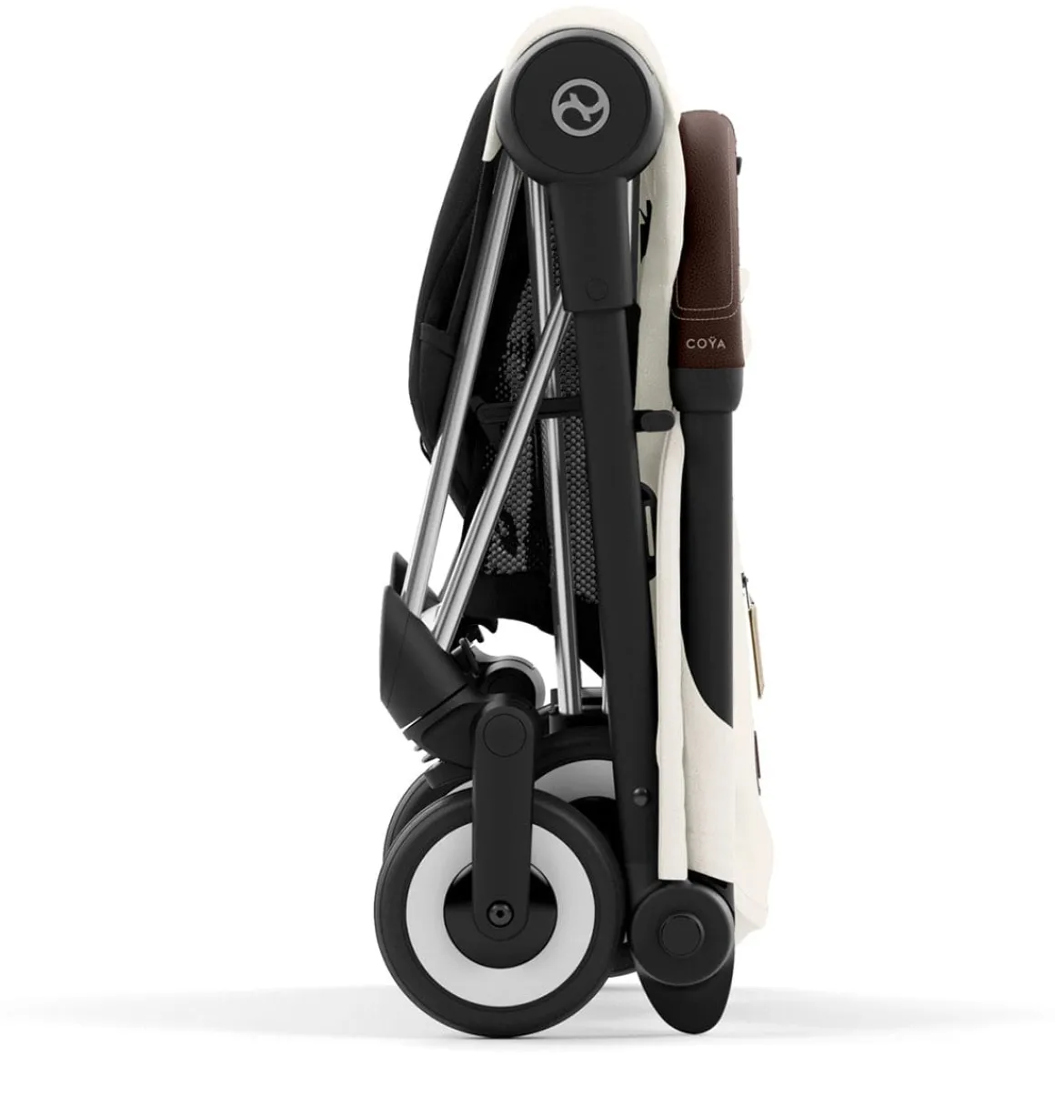 Cybex COYA Compact Stroller - Chrome / Dark Brown / Off White