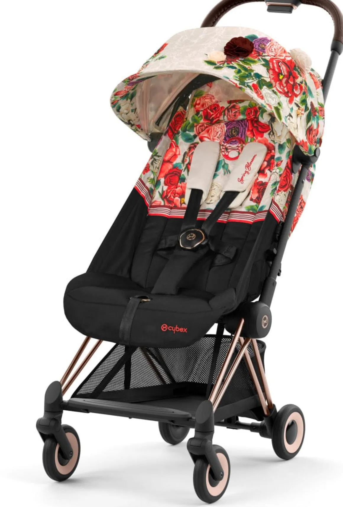 Cybex COYA Compact Stroller - Spring Blossom - Light Beige