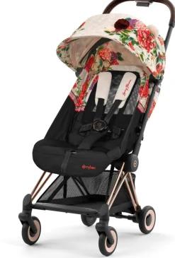 Cybex COYA Compact Stroller - Spring Blossom - Light Beige