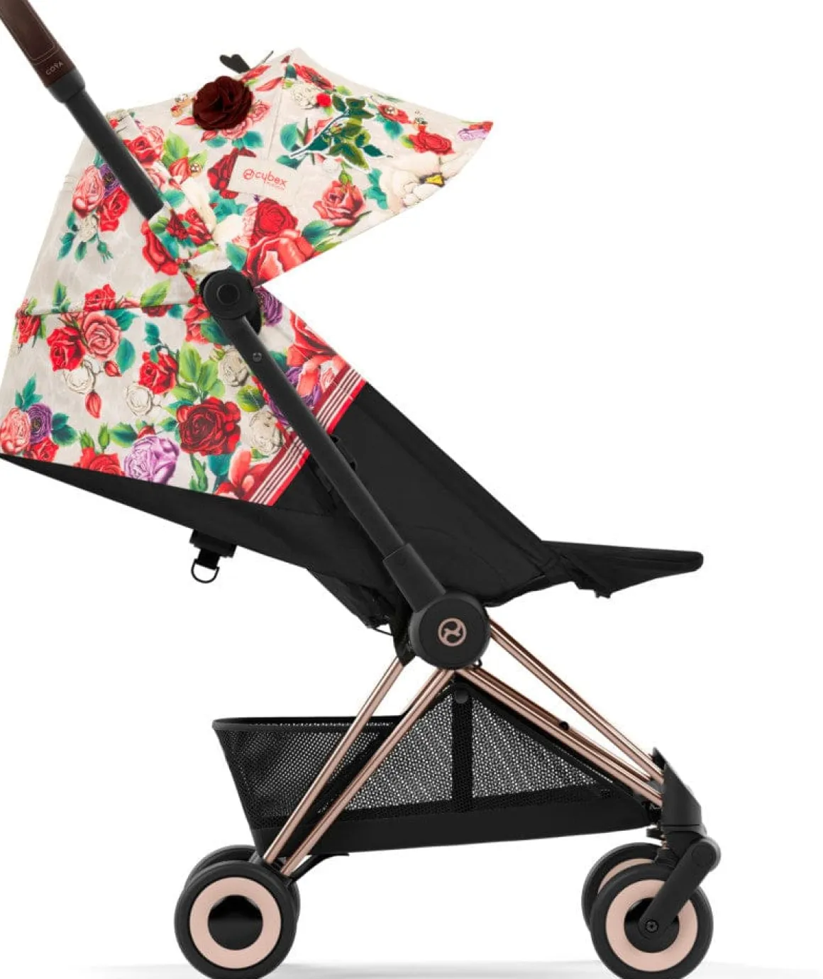 Cybex COYA Compact Stroller - Spring Blossom - Light Beige