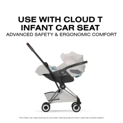 Cybex Coya Stroller (2026) - Style Collection - Chrome Frame / City Grey Lux Seat