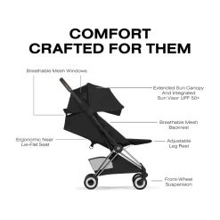 Cybex Coya Stroller (2026) - Style Collection - Chrome Frame / Sepia Black Lux Seat