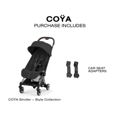 Cybex Coya Stroller (2026) - Style Collection - Chrome Frame / Sepia Black Lux Seat