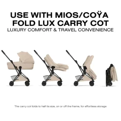 Cybex Coya Stroller (2026) - Style Collection - Matte Black Frame / Cozy Beige Lux Seat