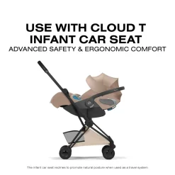 Cybex Coya Stroller (2026) - Style Collection - Matte Black Frame / Cozy Beige Lux Seat